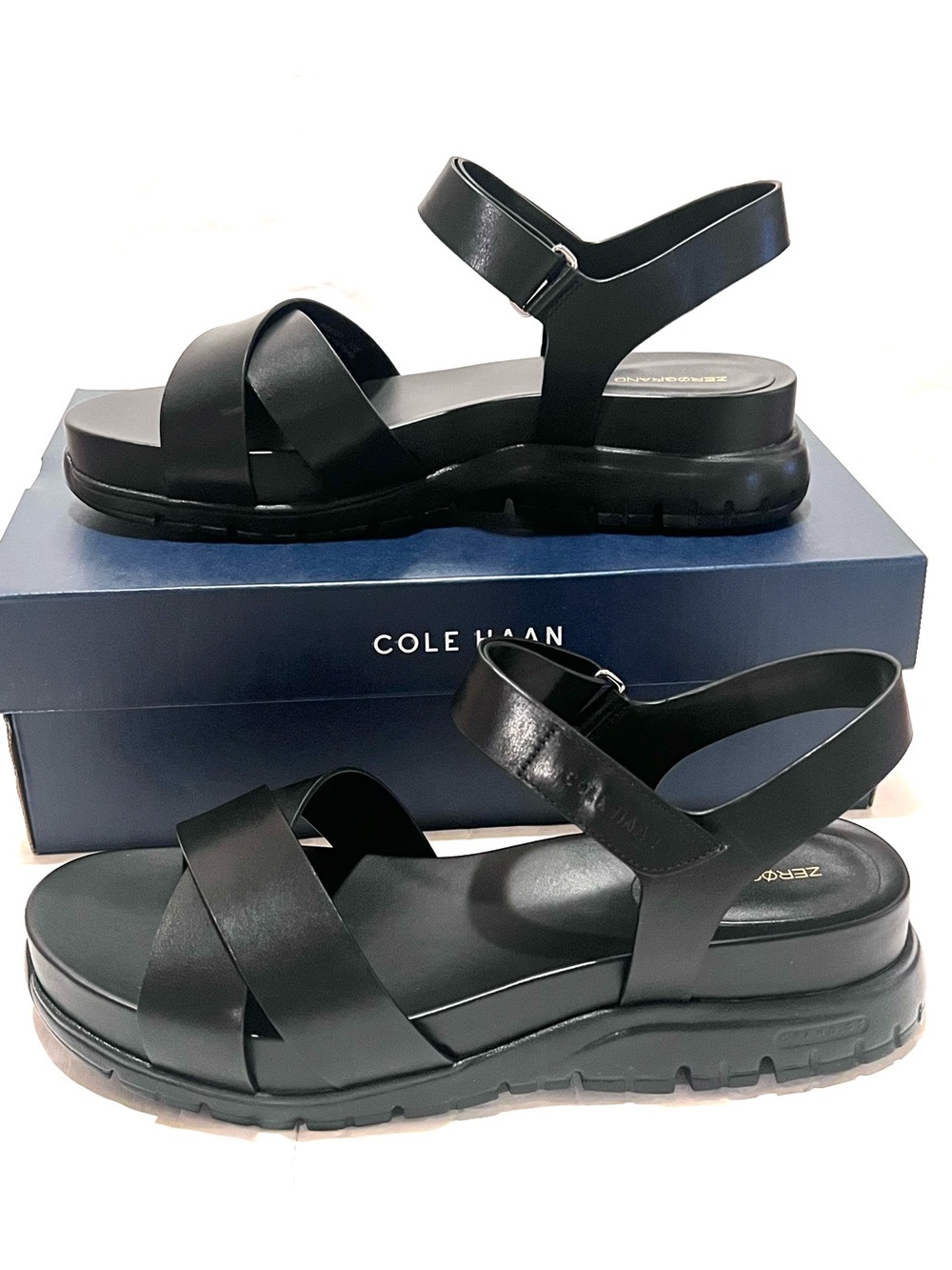 Cole Haan ZeroGrand Sandal II Black Size 10 - Picture 2 of 10